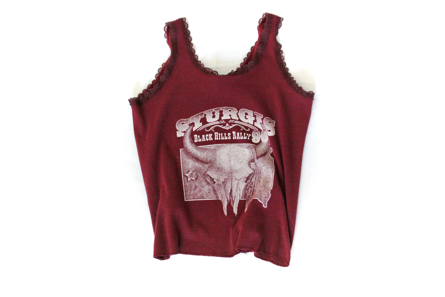 Vintage Sturgis Wolf Lace Trim Tank