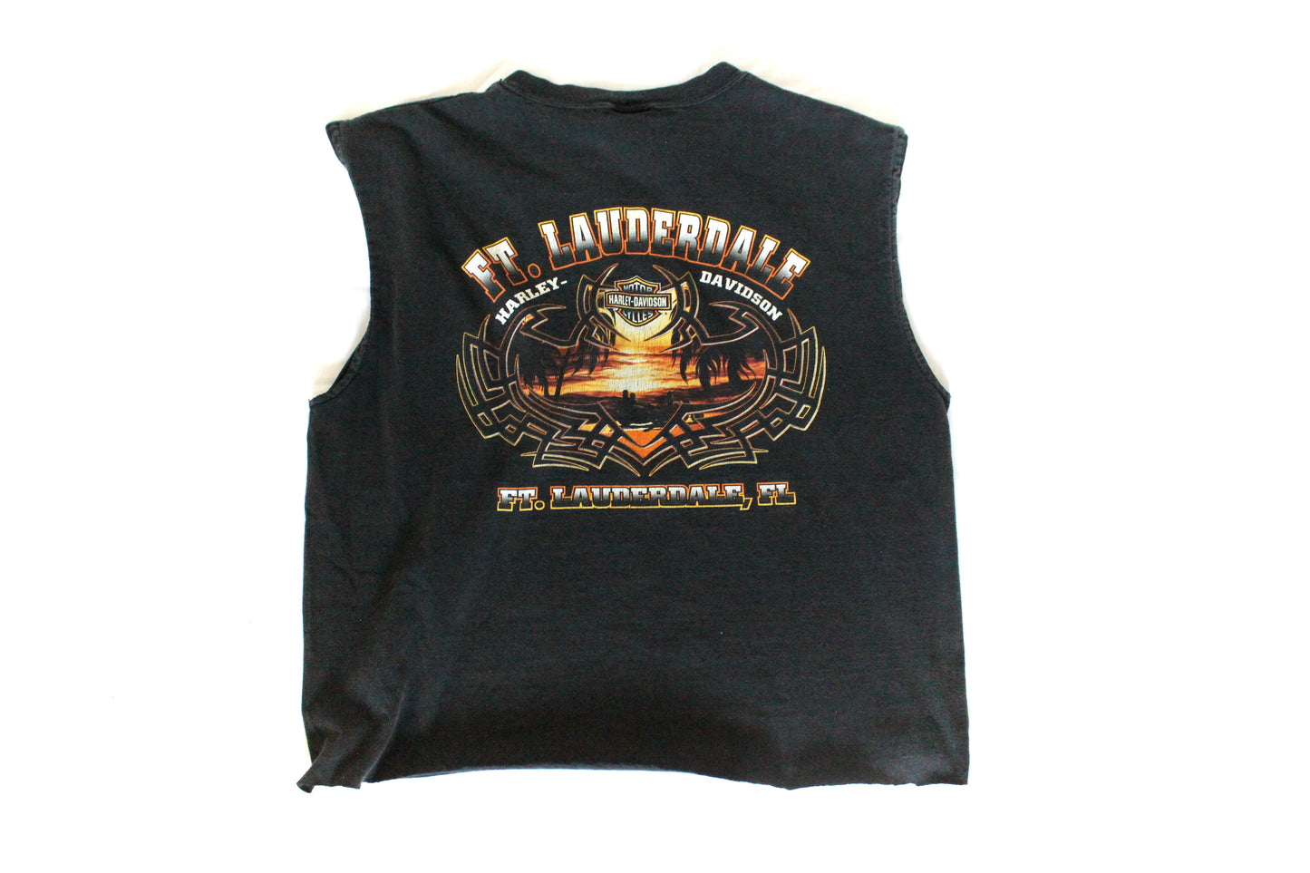 Vintage Harley Flames Cropped Tank